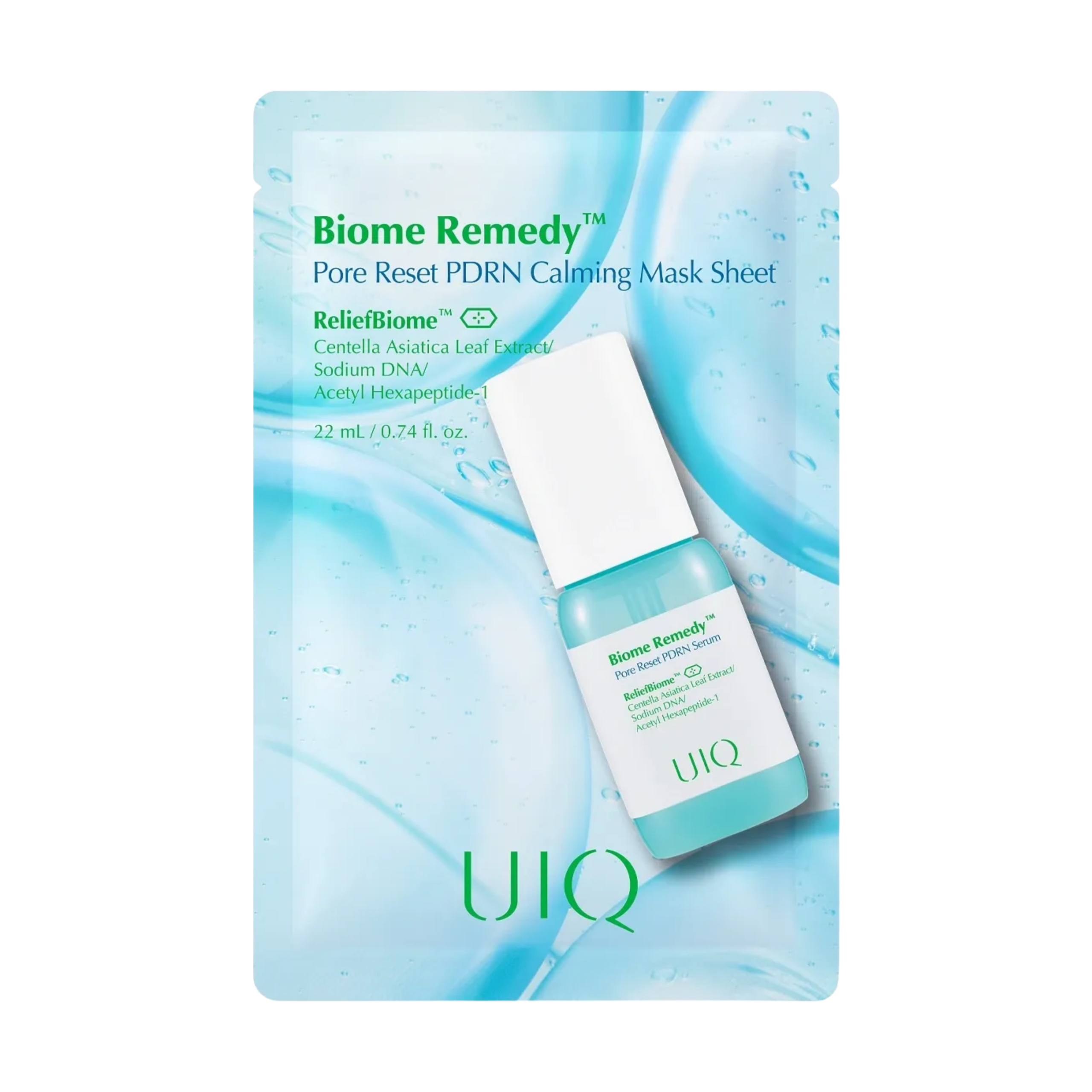 Охлаждающая маска с ПДРН UIQ Biome Remedy Pore Reset PDRN Calming Mask Sheet