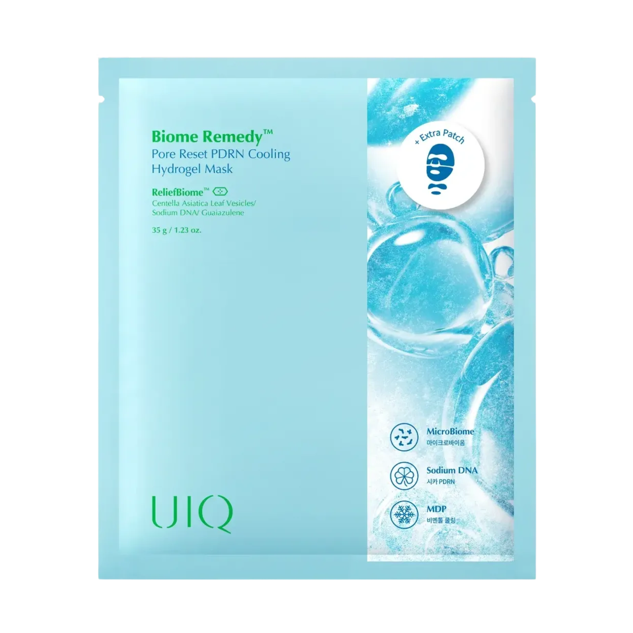 Охлаждающая гидрогелевая маска UIQ Biome Remedy Pore Reset PDRN Cooling Hydrogel Mask